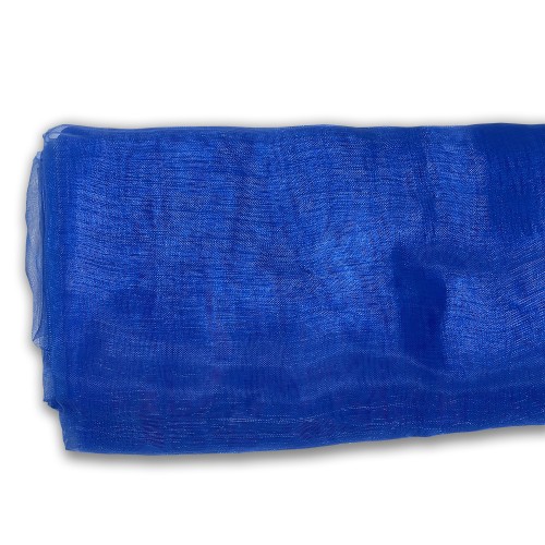 Royal blue organza fabric